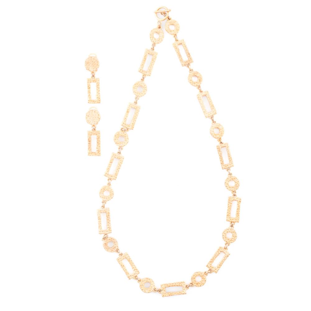 PIERRE CARDIN PARURE COLLANA E ORECCHINI VINTAGE (1 of 3)