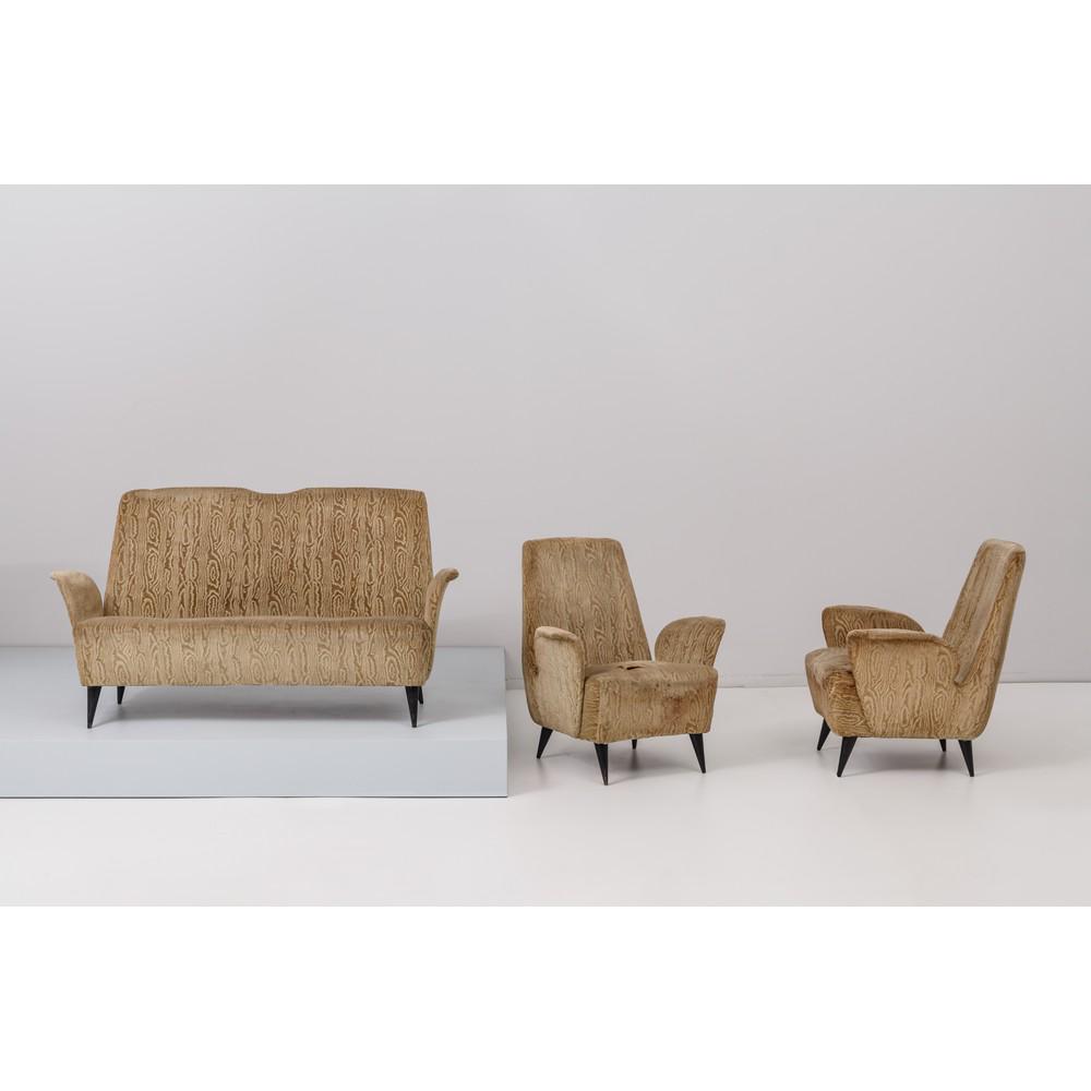 NINO ZONCADA (Attr.le), Divano a coppia di poltrone (1 of 1)