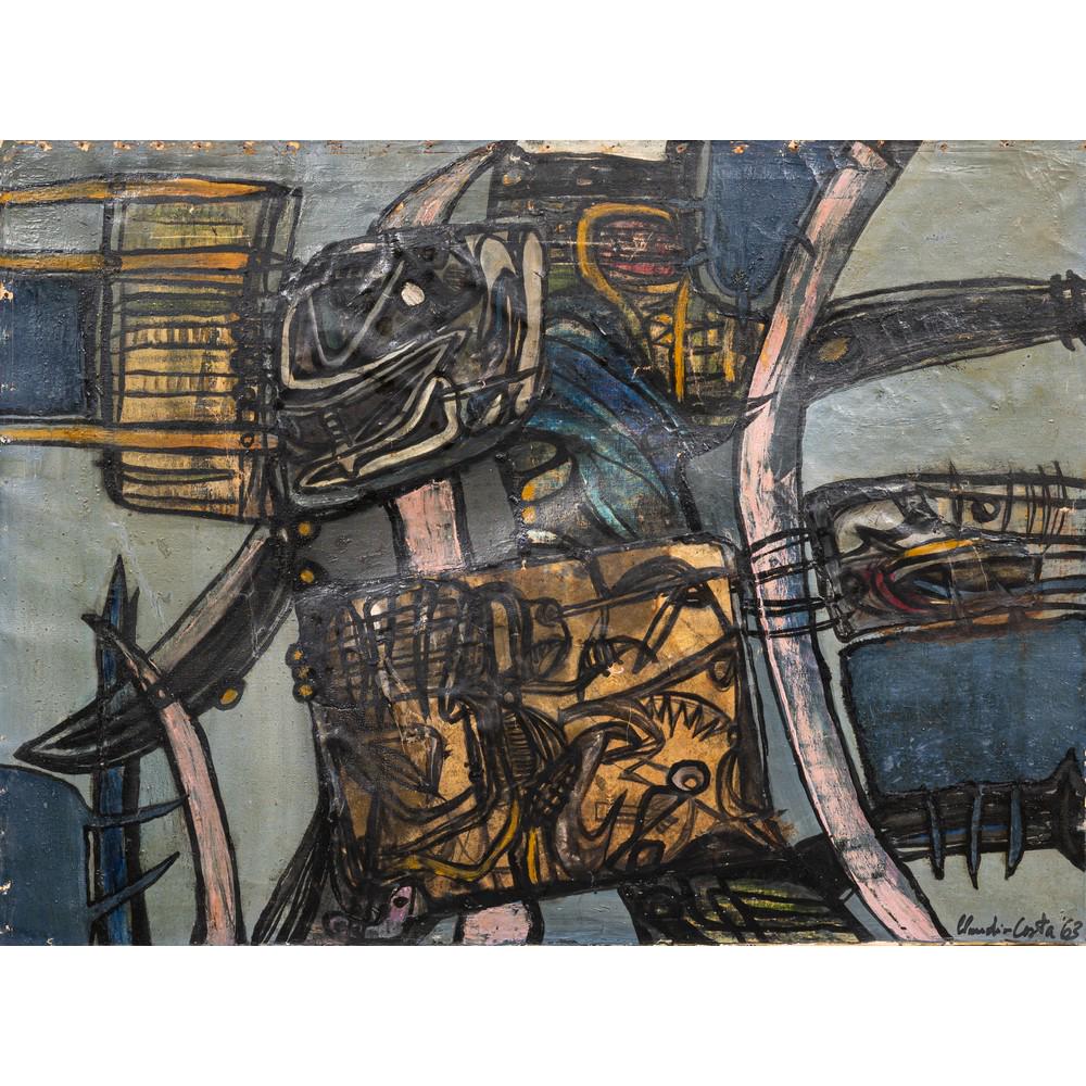 CLAUDIO COSTA  Cronaca costruttiva n 1   Tecnica mista su tela (1 of 3)