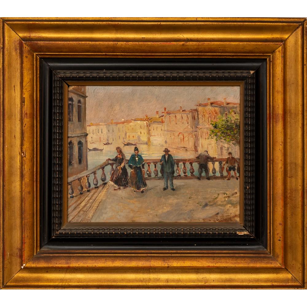 PITTORE DEL XX SECOLO, Venezia, Olio su tavoletta (1 of 2)