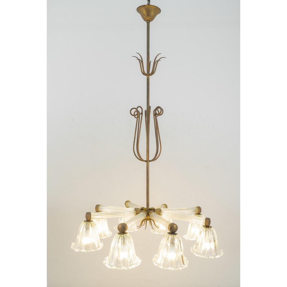 ERCOLE BAROVIER, Lampada a sospensione a otto luci, (1 of 3)