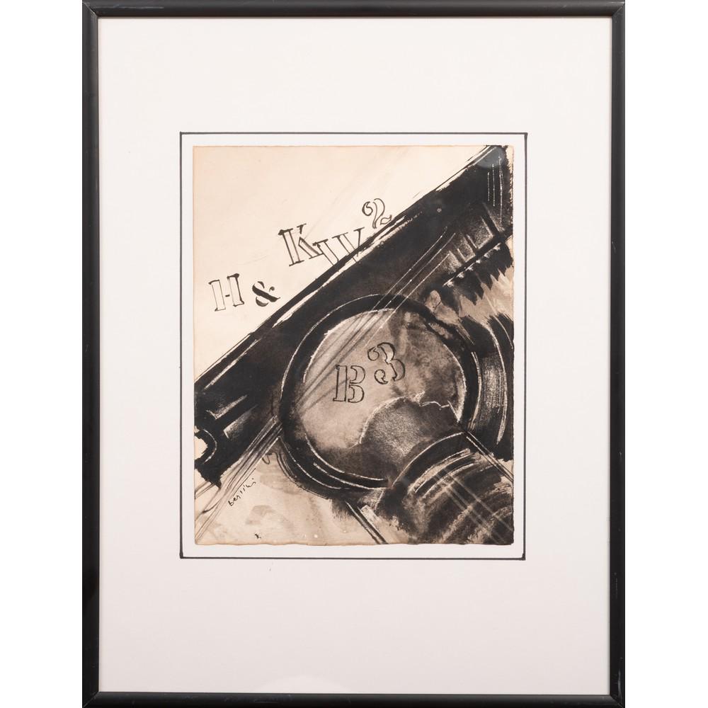 GIANNI BERTINI, Tecnica mista su carta: GIANNI BERTINI (Pisa 1922 - Caen 2010) KW2 - 1960 Tecnica mista su carta Firma in basso a sinistra Autentica su foto archivio Frittelli Firenze. cm 28 x 22.