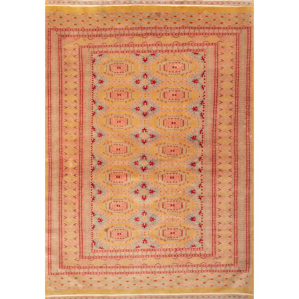 TAPPETO KASHMIR BOKARA: TAPPETO KASHMIR BOKARA trama ed ordito in cotone, vello in lana. Pakistan XX secolo. cm 181 x 130.