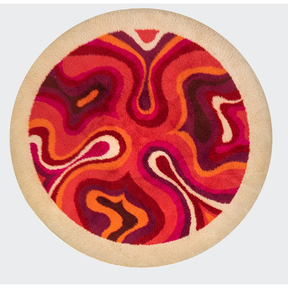 VERNER PANTON (Attr.le), Tappeto circolare (1 of 1)