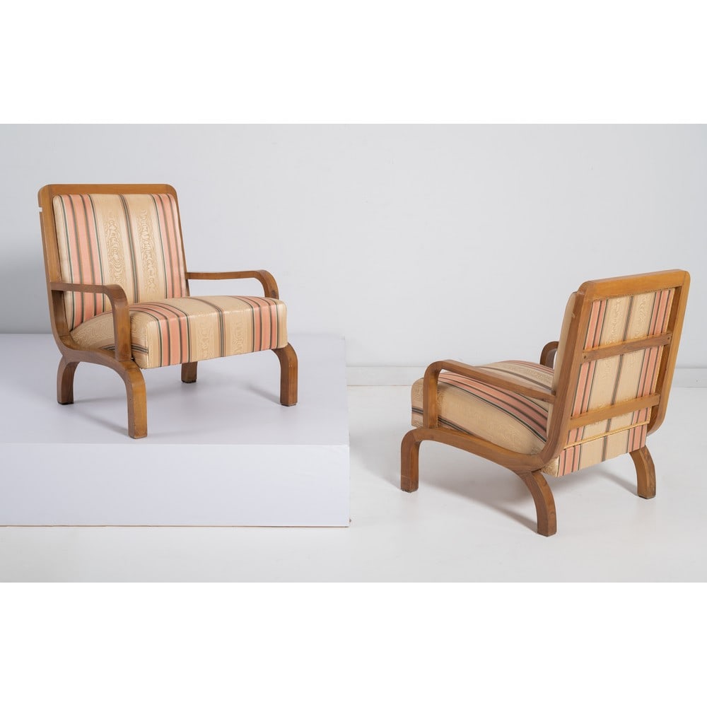 PRODUZIONE ITALIANA 1930 ca., Coppia di poltrone Art Decò (1 of 1)