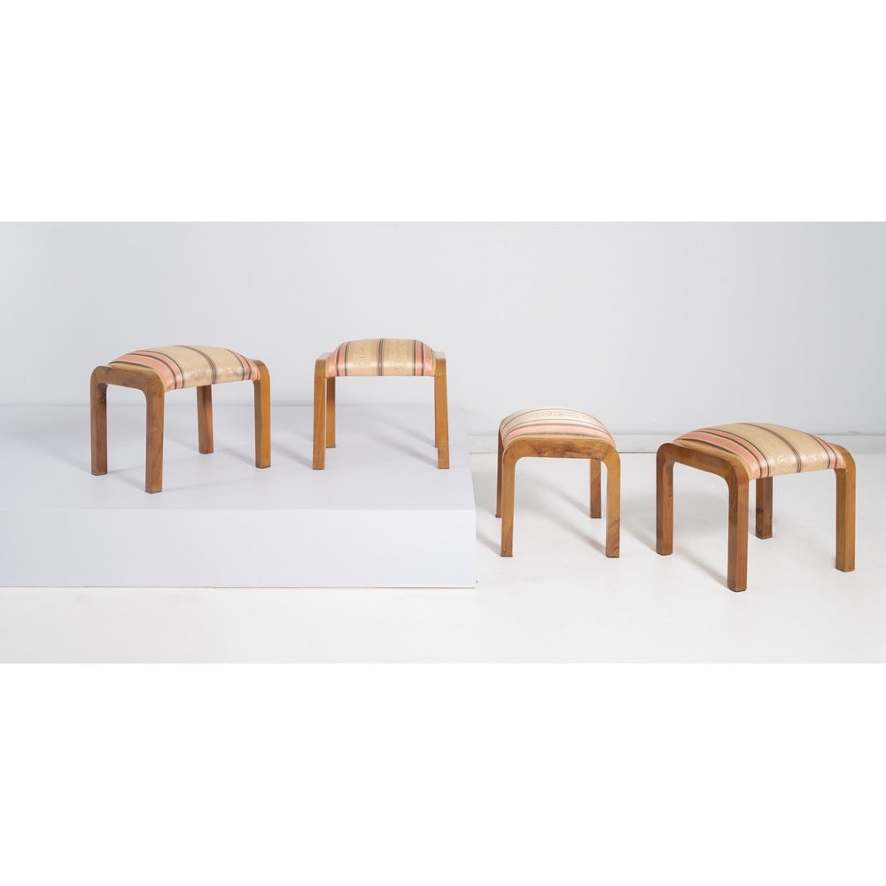 PRODUZIONE ITALIANA 1930 ca., Quattro sgabelli Art Decò (1 of 1)