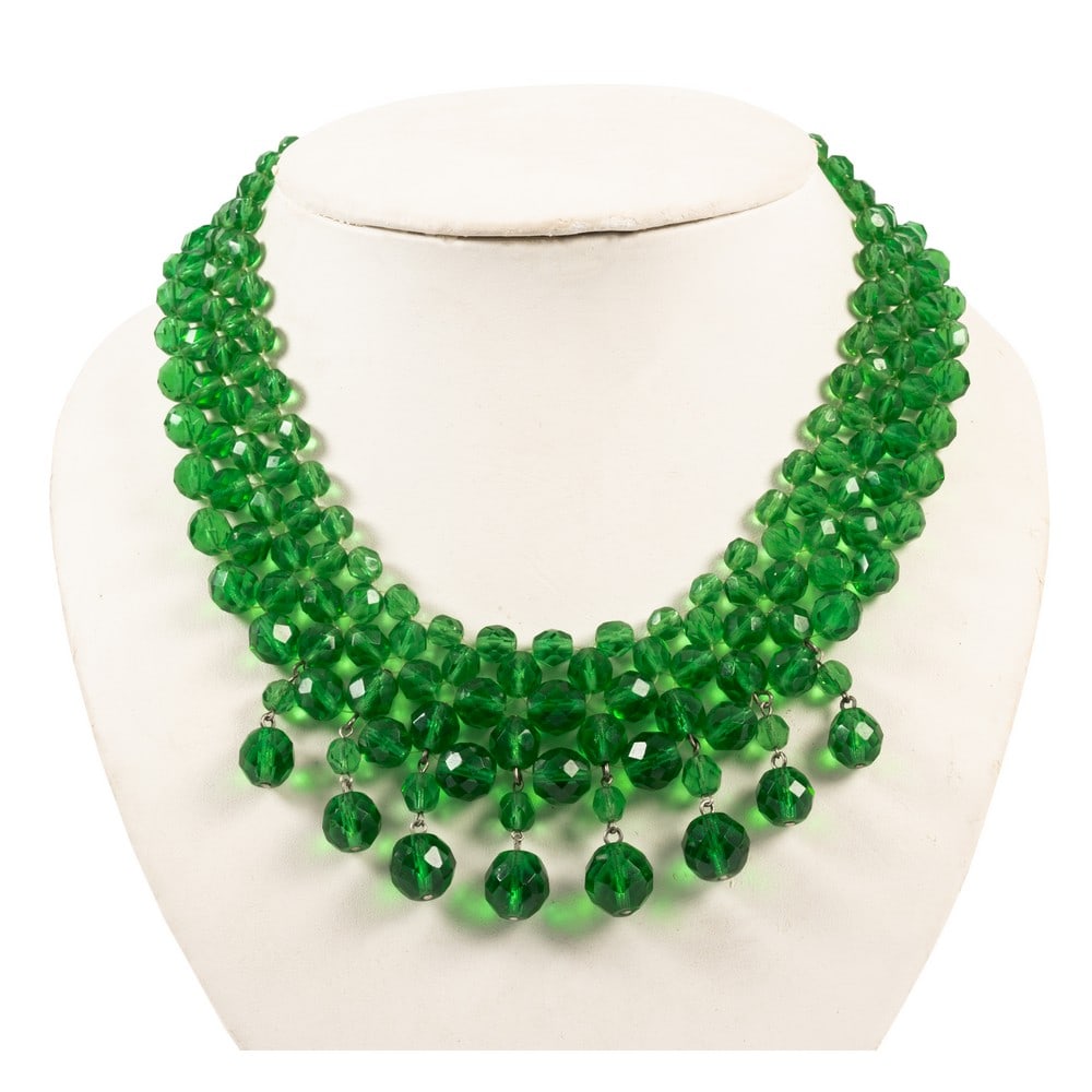 GIULIANO FRATTI Collana in tessuto di cristalli (1 of 3)