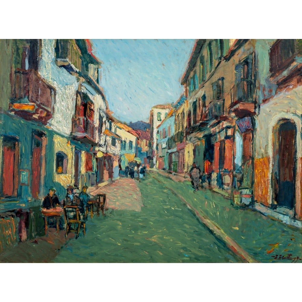 ELIGIO EGITTO, Scorcio di paese, Olio su tela (1 of 3)