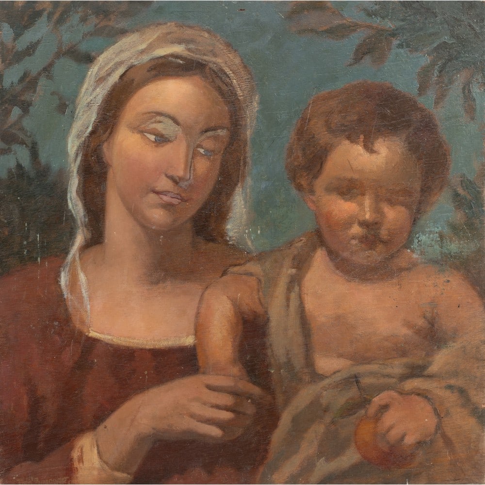 TOTÒ BONANNO, Maternità, Olio su tavola (1 of 1)