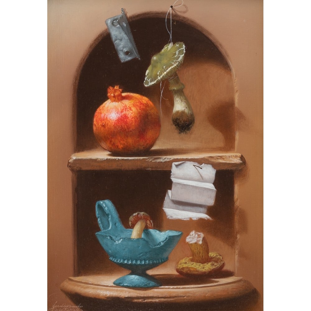 FERDINANDO QUINTAVALLA, Nella nicchia, Olio su tela (1 of 2)