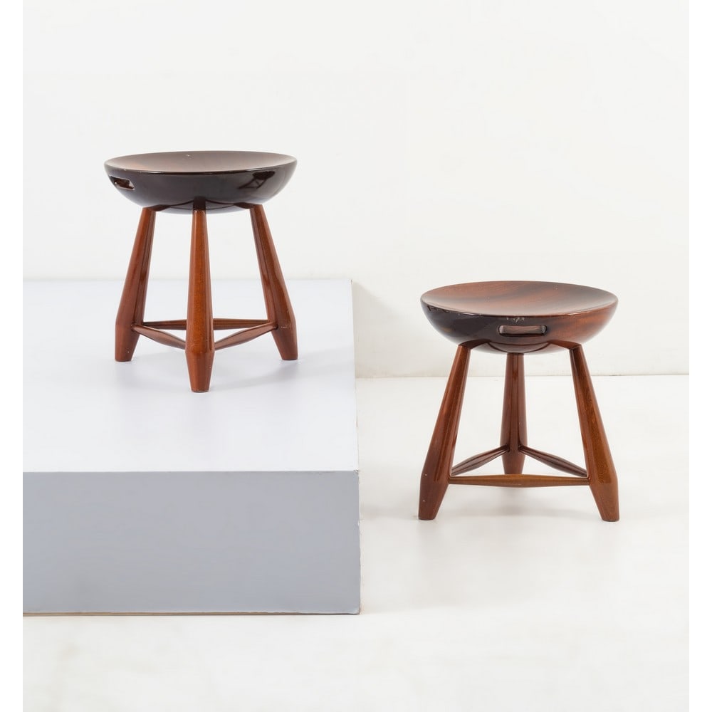 SERGIO RODRIGUES, Coppia di sgabelli modello “Mocho” (1 of 1)