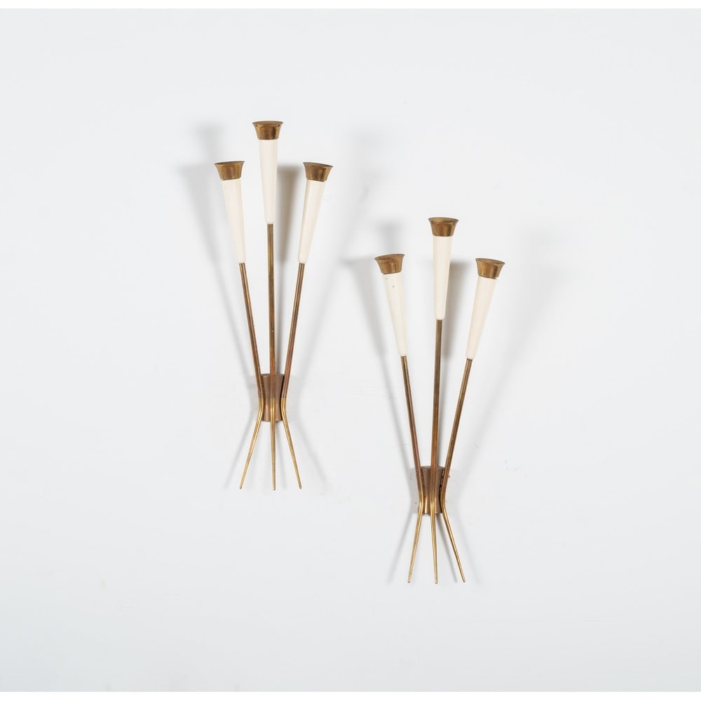 PRODUZIONE ITALIANA 1950 ca., Coppia di lampade da parete (1 of 2)