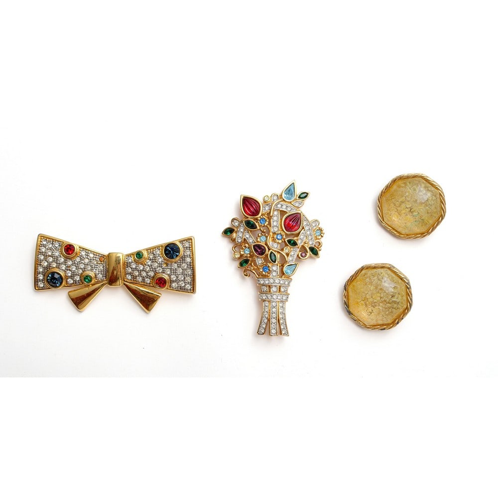 L'OFFICIEL E PRODUZ. ITALIANA 1990 ca., Orecchini e 2 spille (1 of 1)