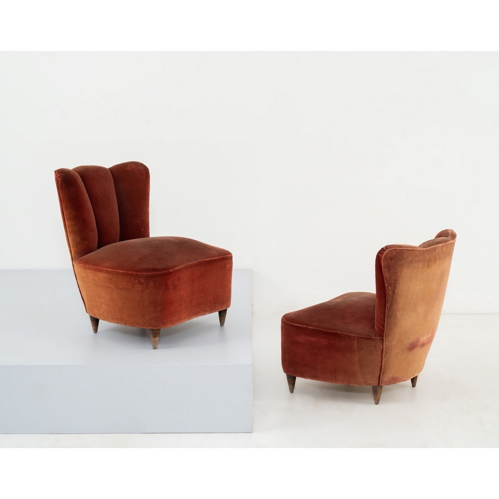 GIO PONTI (Attr.le), Coppia di poltrone basse (1 of 1)