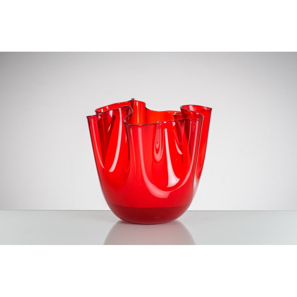 FULVIO BIANCONI, Vaso a fazzoletto in vetro (1 of 2)