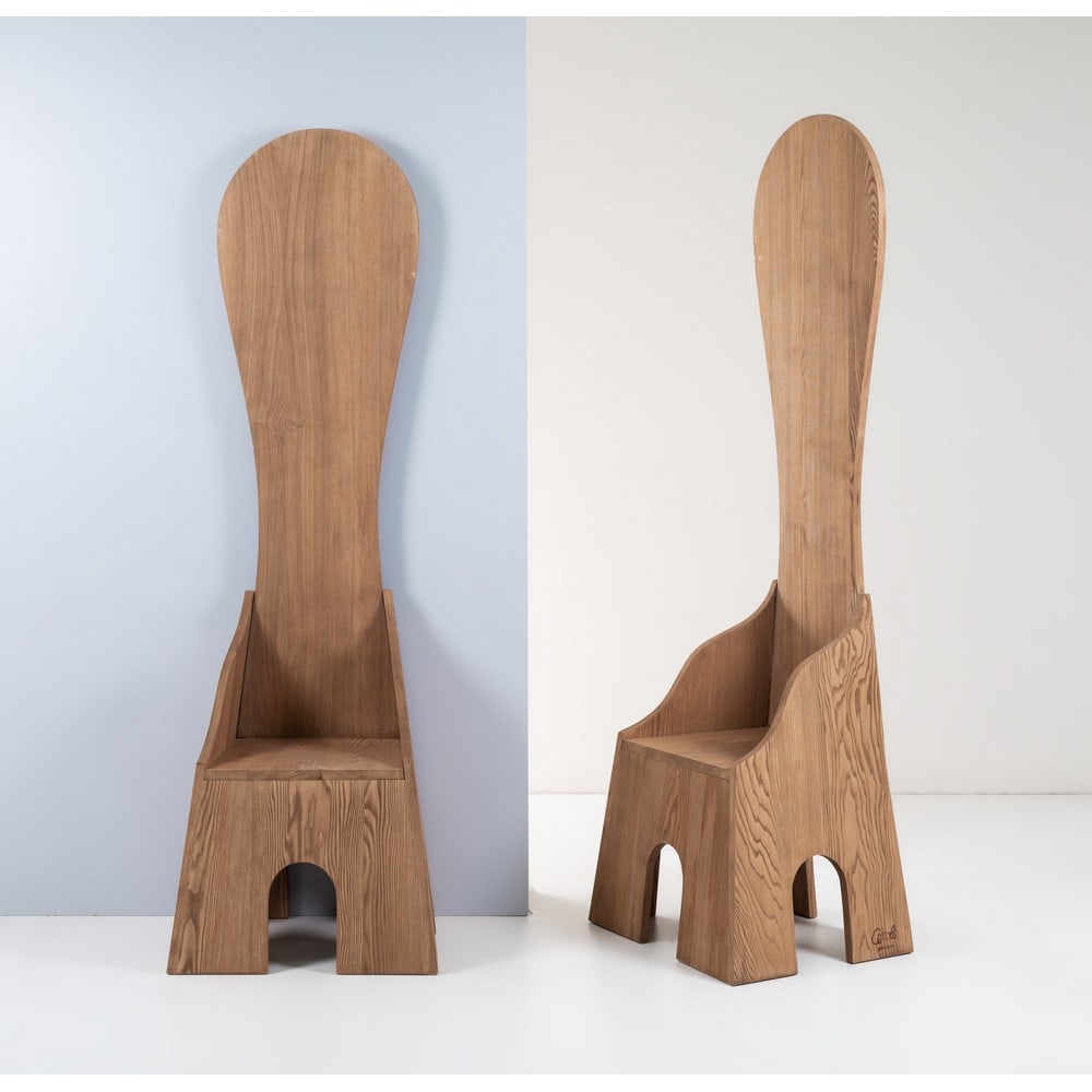 MARIO CEROLI, Coppia di sedie modello “Sedia Alta” (1 of 2)