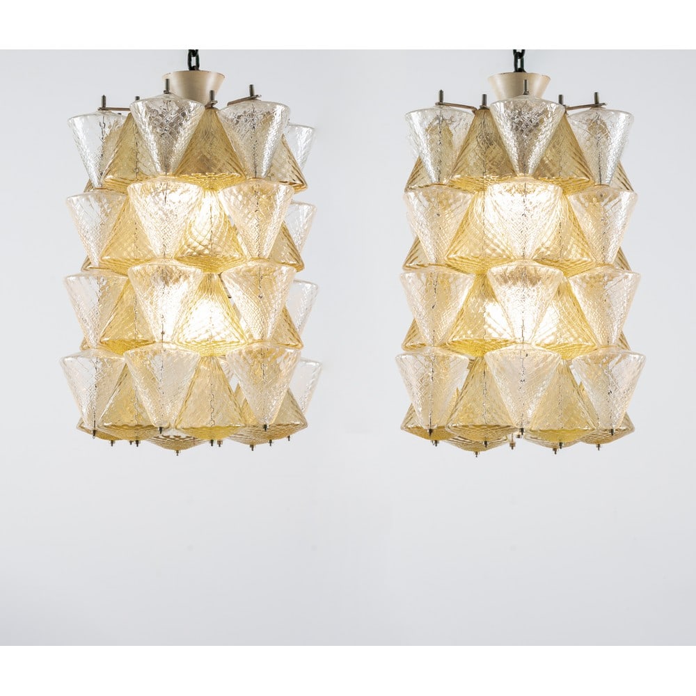 ERCOLE BAROVIER, Coppia di lampade a sospensione (1 of 3)