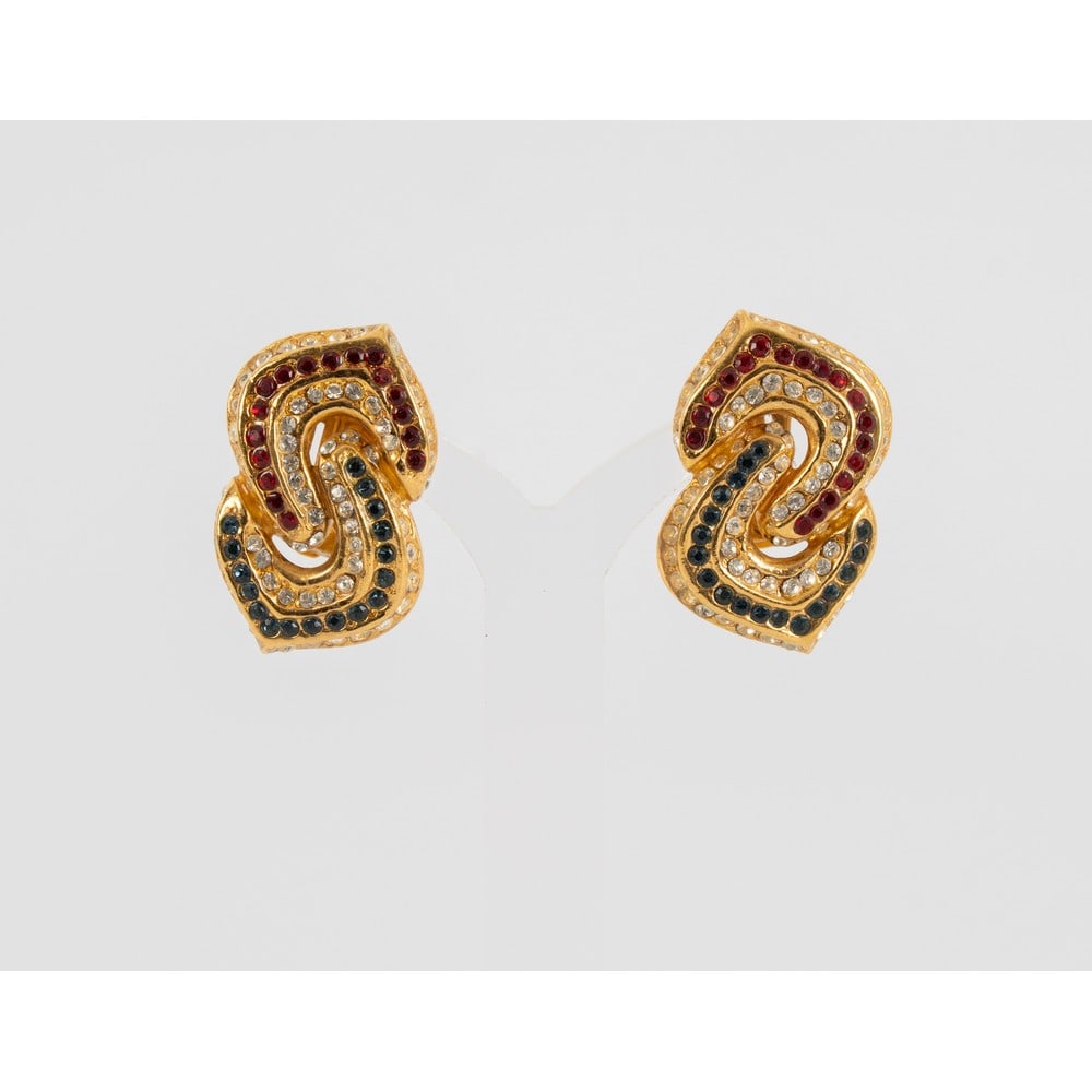 CASCIO BIJOUX, Orecchini con montatura in metallo dorato (1 of 2)