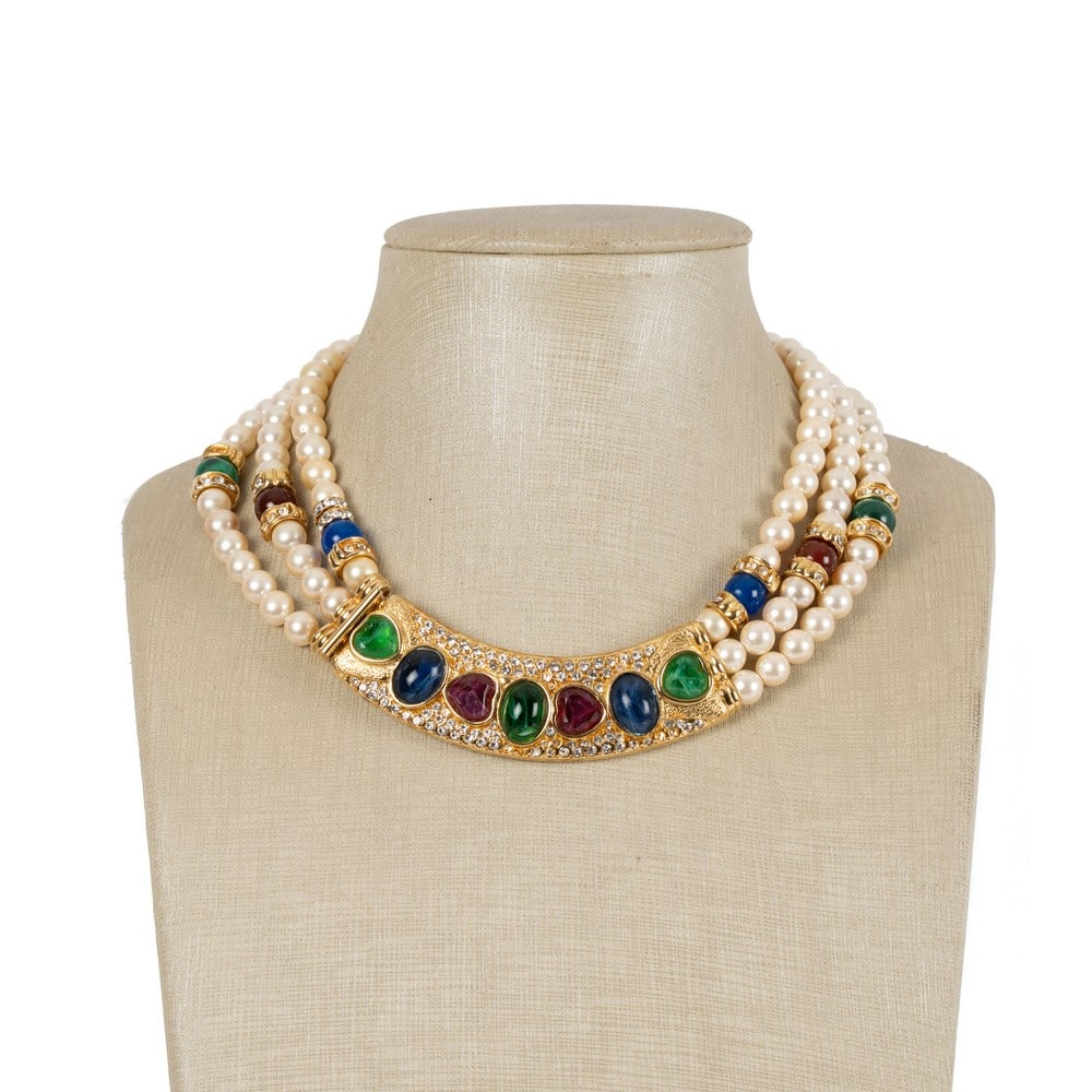 CASCIO BIJOUX, Collier a tre fili di perle (1 of 2)