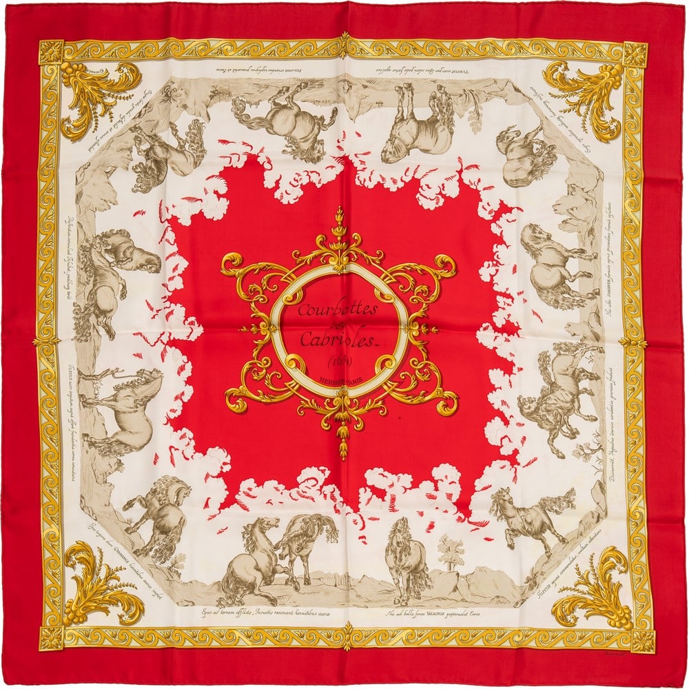 HERMÈS, Foulard in pura seta “Courbettes & Cabrioles (1 of 1)
