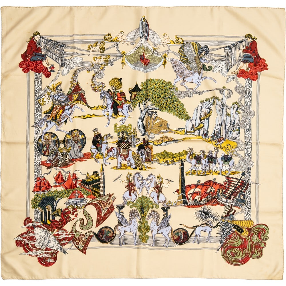 HERMÈS, Foulard in pura seta “Au fil de la Soie (1 of 1)