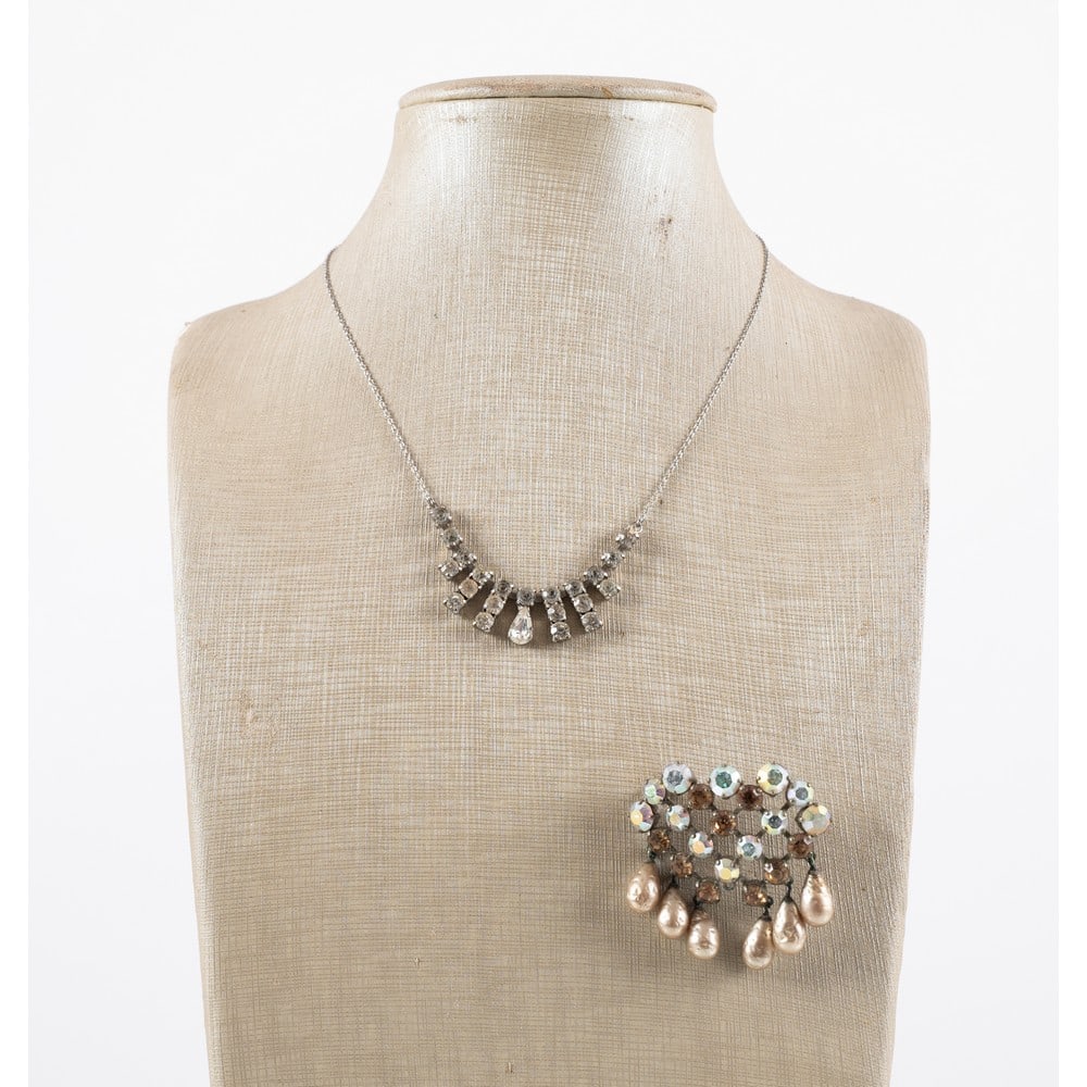 PRODUZIONE ITALIANA 1950 ca. E 1970 ca., Spilla e collier (1 of 1)
