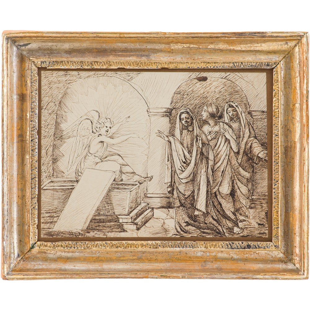 PITTORE SICILIANO DEL XIX SECOLO, Disegno a china su carta (1 of 1)