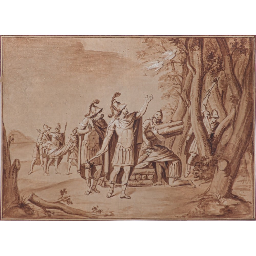 PITTORE SICILIANO XIX SECOLO, Acquerello su carta (1 of 1)