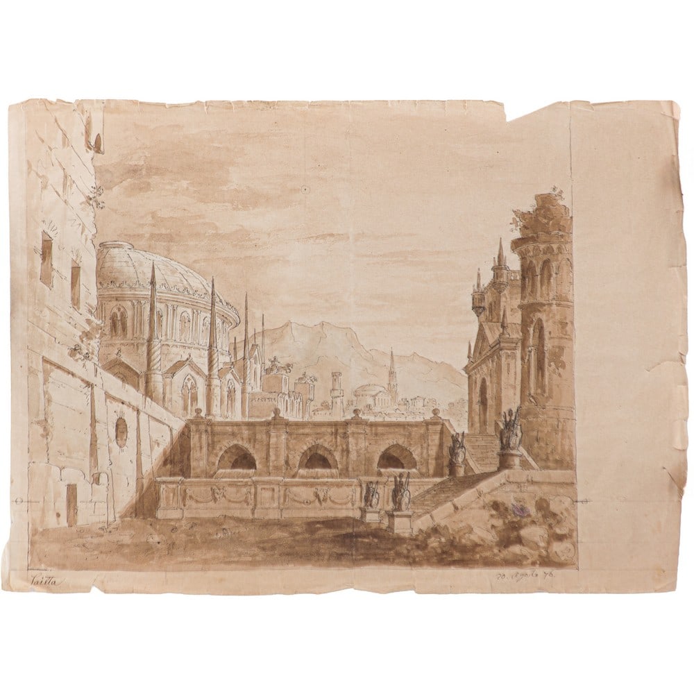 GIUSEPPE SAITTA, Due disegni acquarellati (1 of 2)