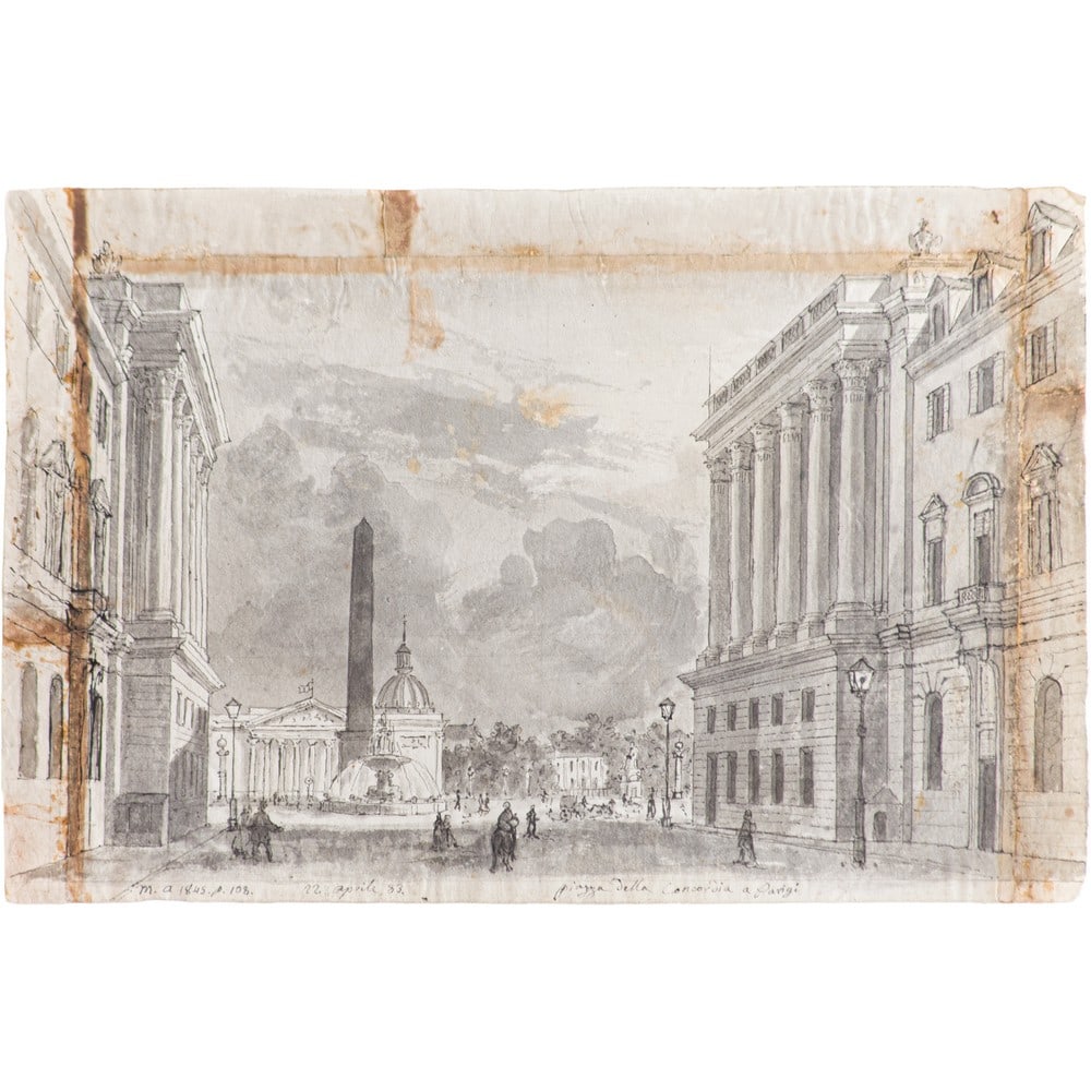 GIUSEPPE SAITTA (Attr.), Due disegni acquerellati (1 of 2)