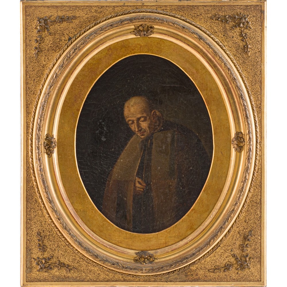 PITTORE SICILIANO DEL XVIII SECOLO, Olio su tela ovale (1 of 2)