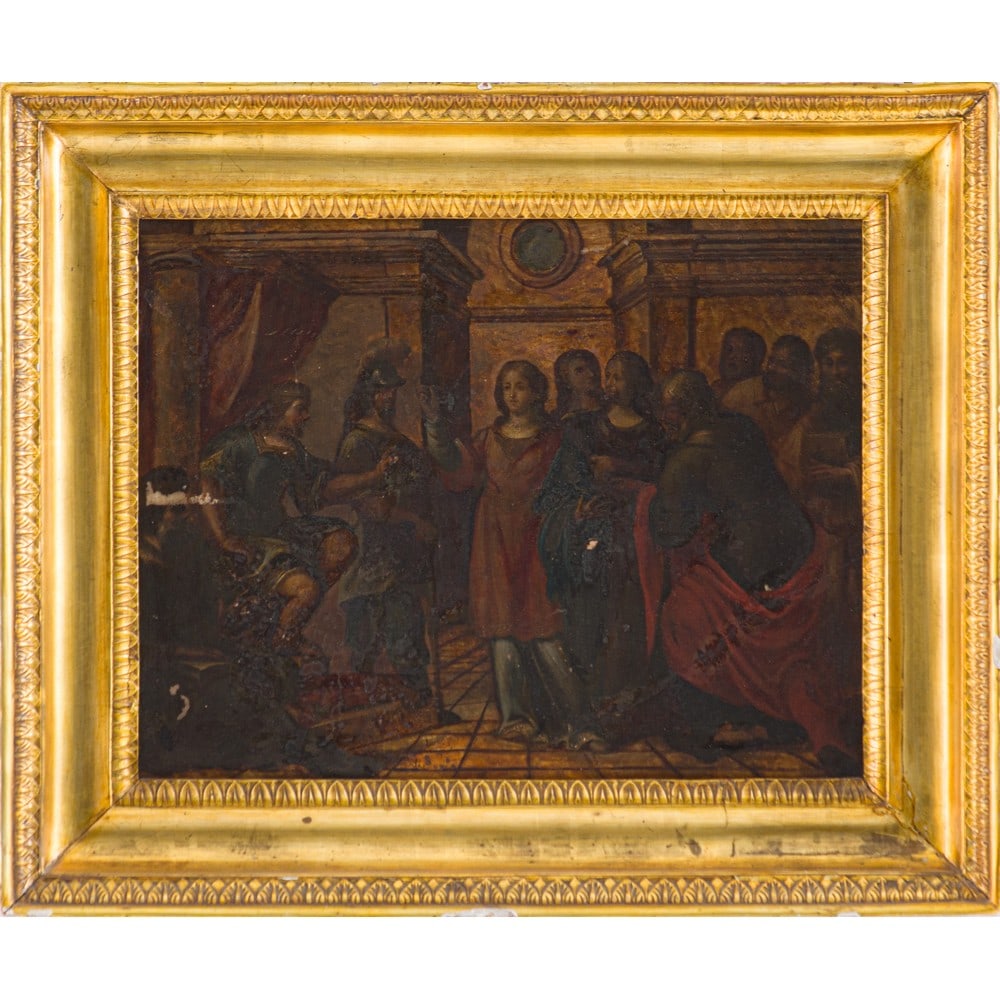 PITTORE SICILIANO DEL XVI SECOLO, Olio su alabastro (1 of 1)