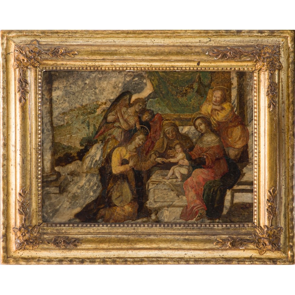 PITTORE SICILIANO DEL XVI SECOLO, Olio su alabastro (1 of 1)