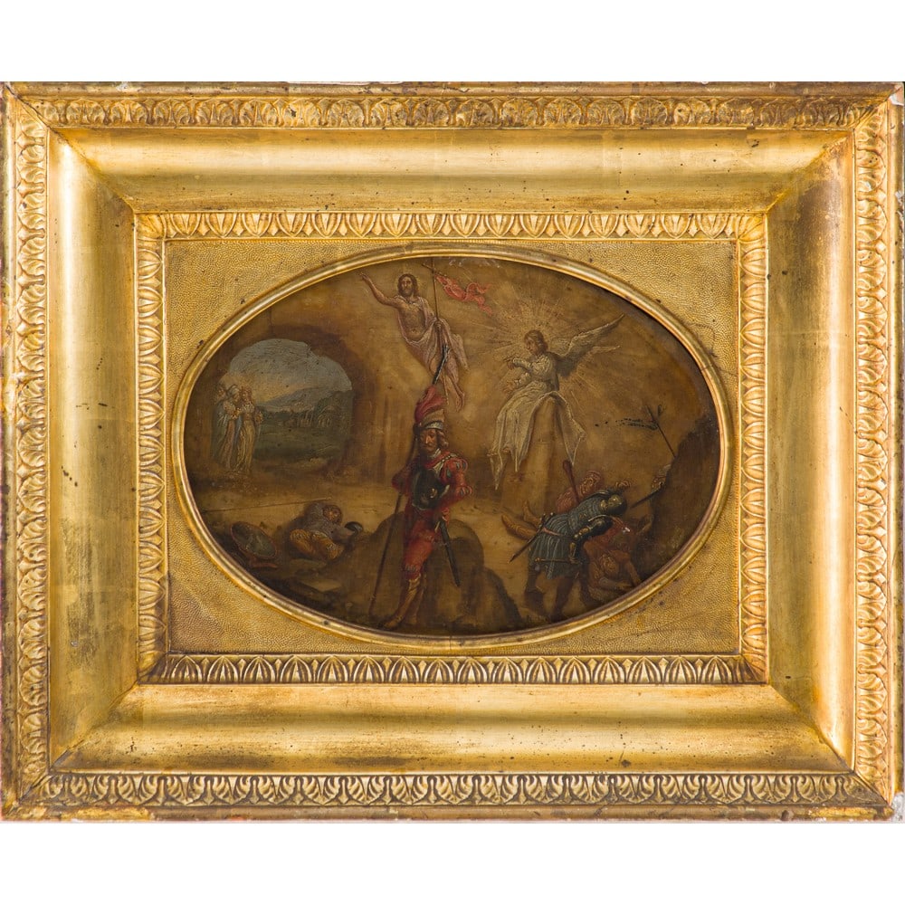 PITTORE ITALIANO DEL XIX SECOLO, Olio su alabastro (1 of 1)