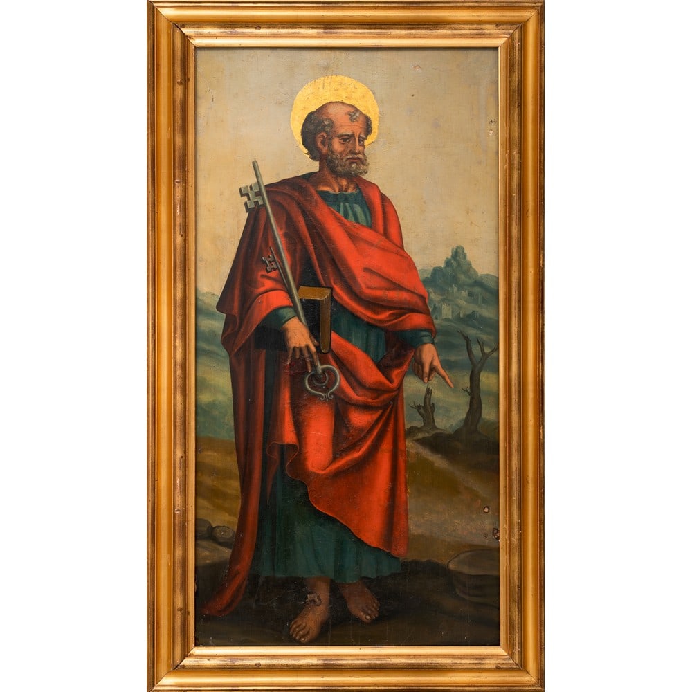 SCUOLA SPAGNOLA DEL XIX SECOLO, San Pietro, Olio su tavola (1 of 1)