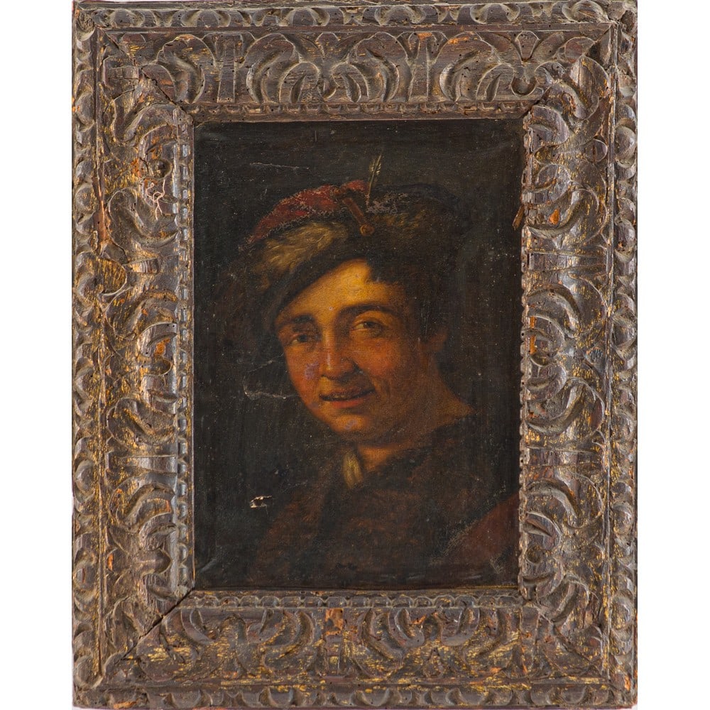 ANTONIO AMOROSI (Attr.), Olio su carta applicata su tela (1 of 2)