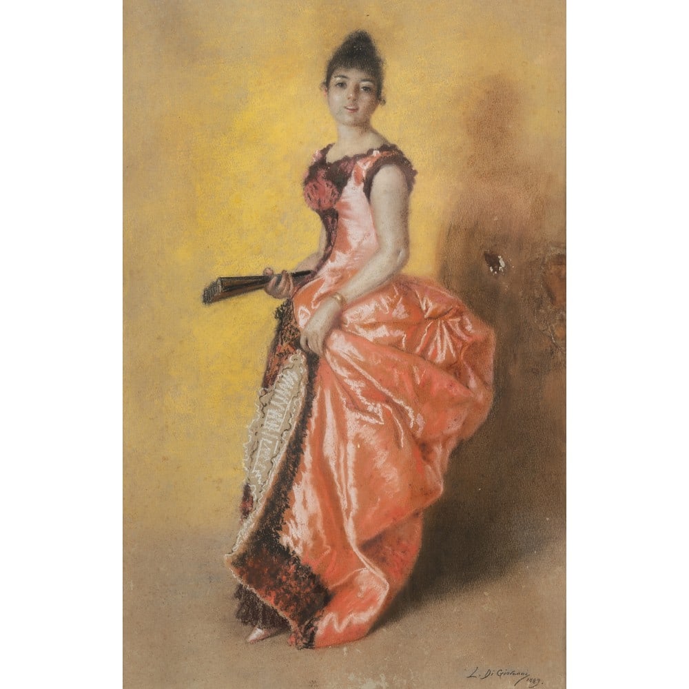 LUIGI DI GIOVANNI, Figura femminile, Pastello su carta (1 of 2)