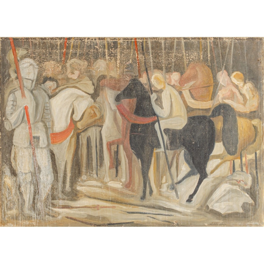 PITTORE ITALIANO ANNI TRENTA DEL NOVECENTO, Olio su tela (1 of 2)