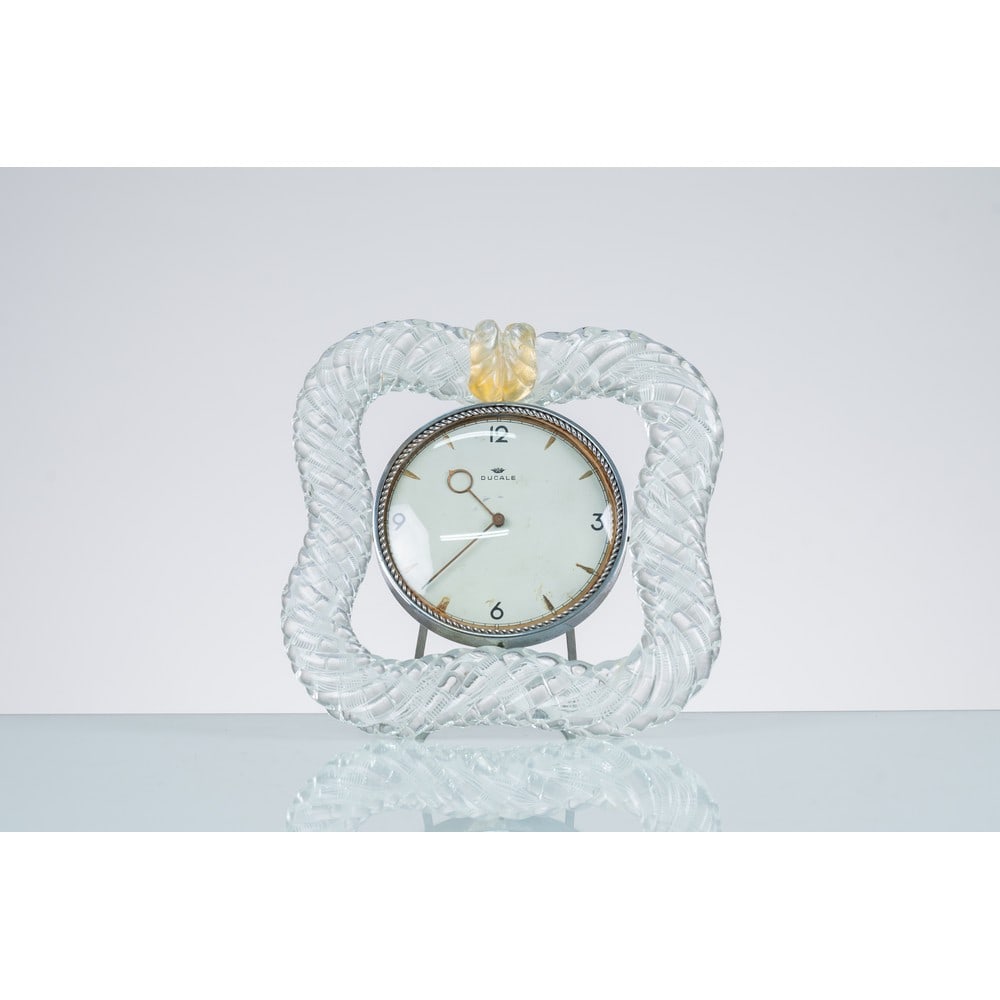 VENINI, Cornice sagomata con orologio in vetro (1 of 1)