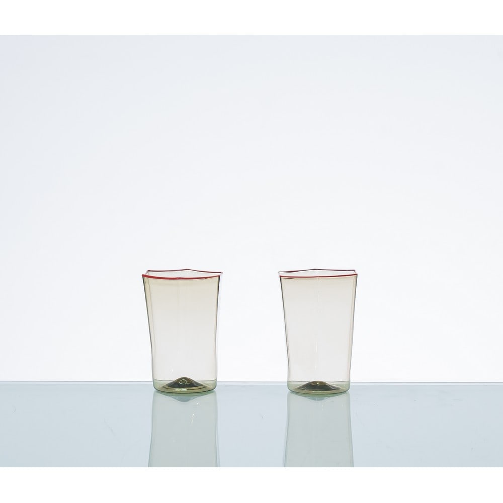 CARLO SCARPA, Due bicchieri della serie “Esagonale” in vetro (1 of 1)