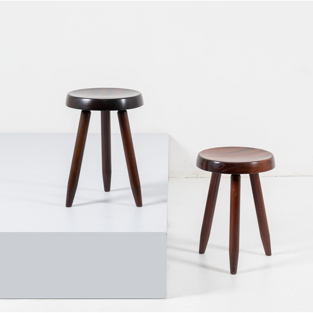 CHARLOTTE PERRIAND, Coppia di sgabelli modello “Berger” (1 of 1)