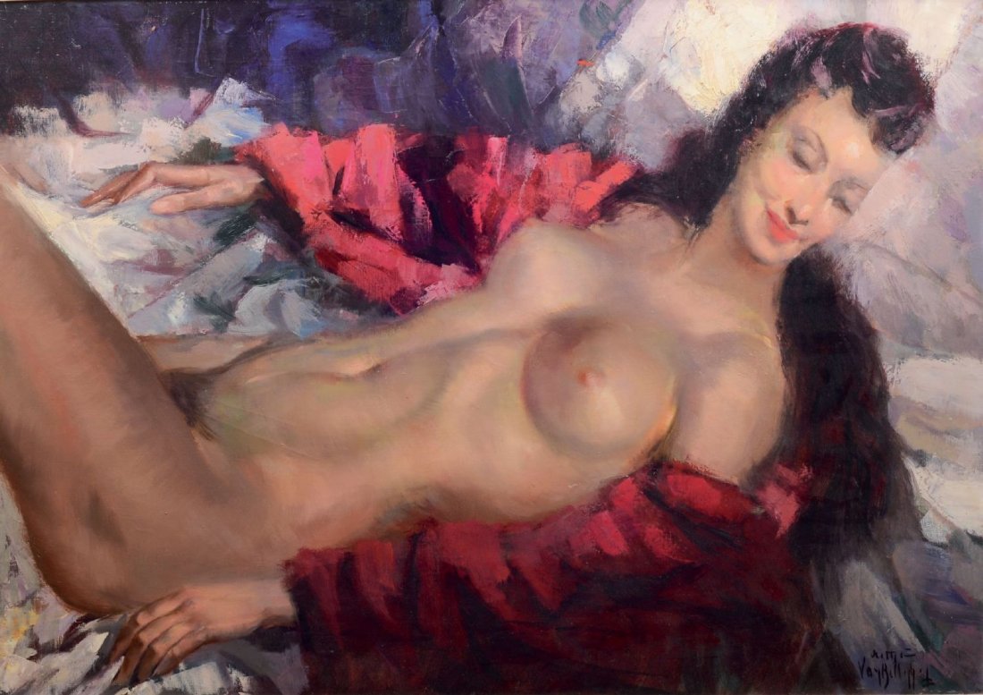 PITTORE BELGA DEI PRIMI DEL '900 OLIO su tela "nudo: PITTORE BELGA DEI PRIMI DEL '900 OLIO su tela "nudo femminile" firmato in basso a destra. Misure: cm 78 x 111