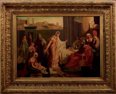 Y. ROYANE' OLIO su tela "presentazione di Mose' al