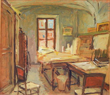 OLIO su cartoncino "interno". Datato 1967 Misure: cm: OLIO su cartoncino "interno". Datato 1967 Misure: cm 28 x 25