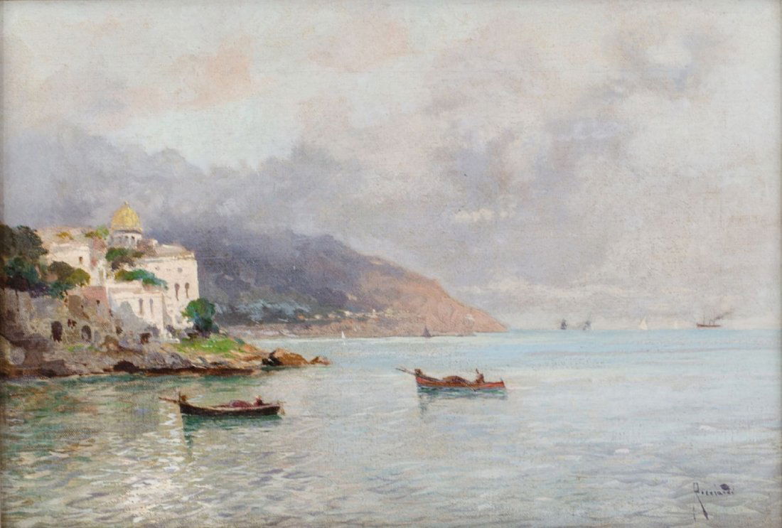 OSCAR RICCIARDI (Napolo 1864 - 1935) OLIO su tela (1 of 1)