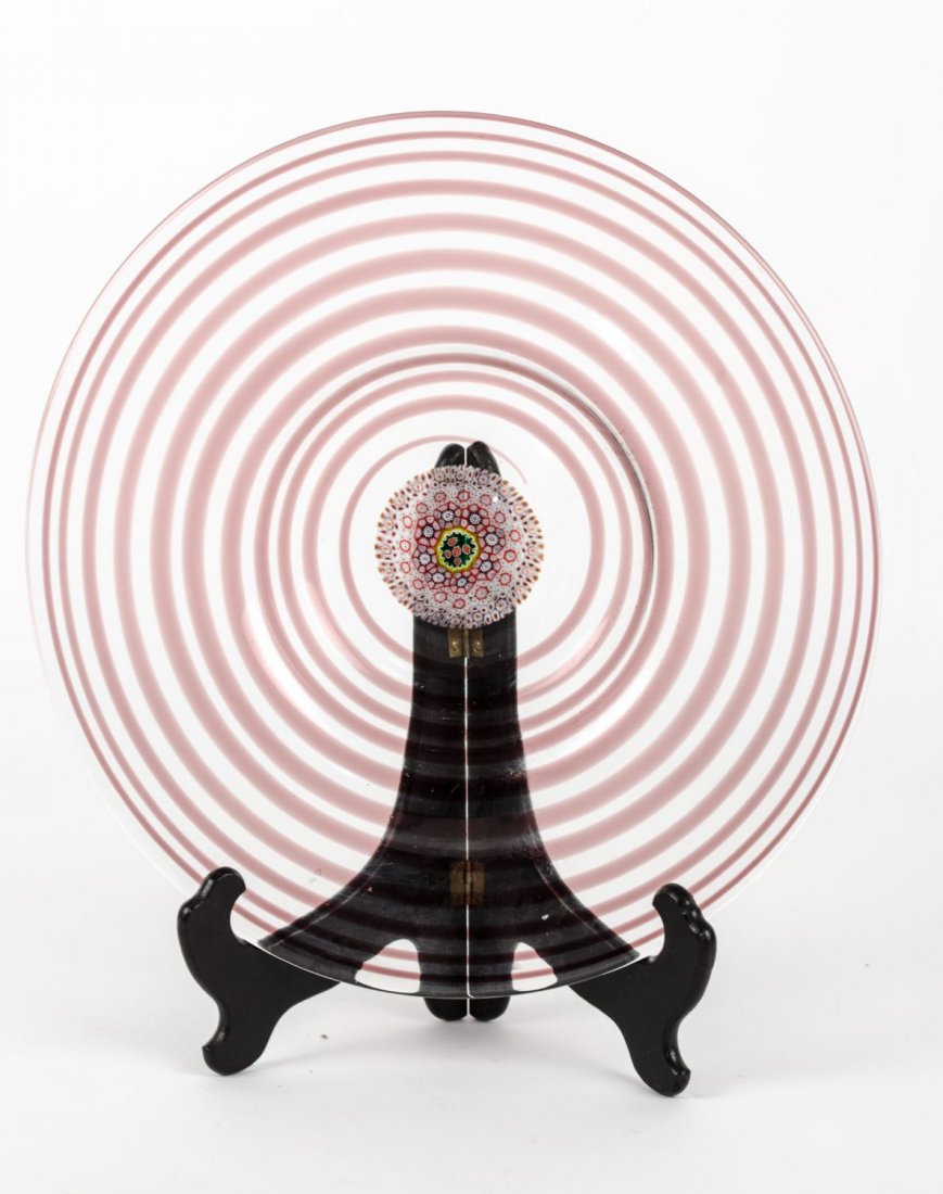 PIATTO tondo in vetro Murano. XX secolo Misure: (1 of 1)