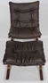 Modern Bentwood and Brown Leather- - 5