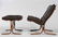 Modern Bentwood and Brown Leather- - 6