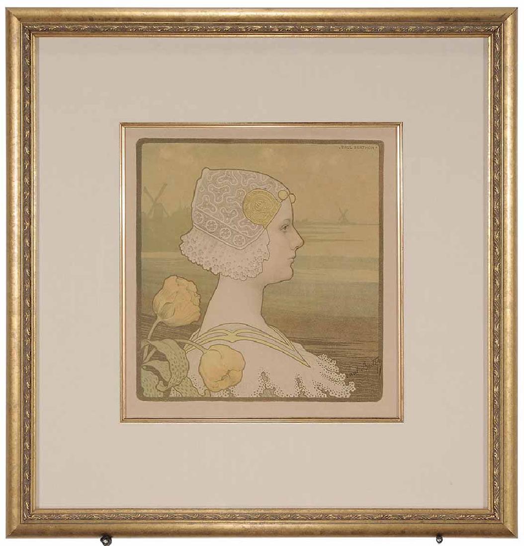 Paul Berthon: (French, 1872-1909) [Sa Tres Gracieuse Majeste la Reine Wilhelmine], 1901, Imprimerie Chaix, Paris, printer, signed lower right in ink and upper right in stone "Paul Berthon", chromolithographic poste