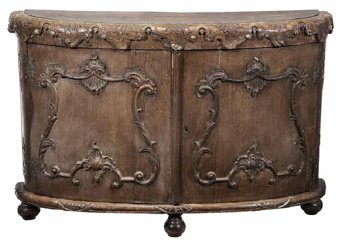 Continental Rococo Carved Demilune (1 of 5)